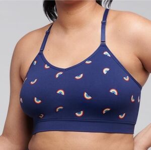 Cacique Navy Rainbow Bralette Size 14/16